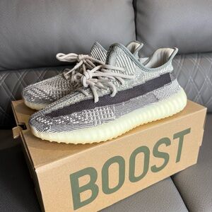 adidas Kids Yeezy Boost Black and Gray Sneakers